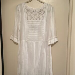 J. Crew White Lace Mini Dress